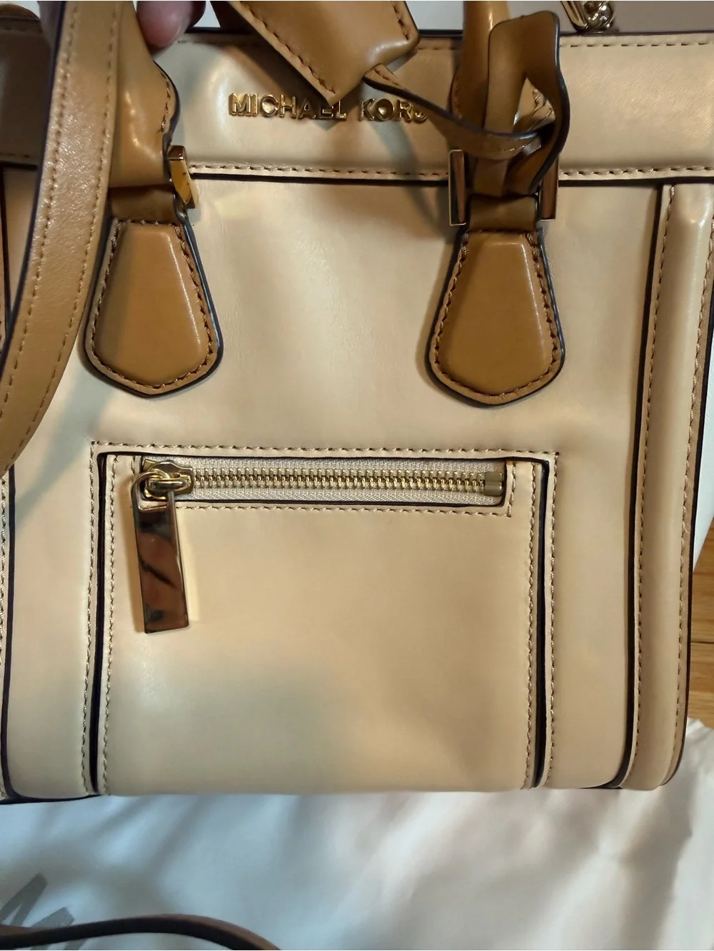 Michael Kors Colette Color-block Leather Satchel - Like New